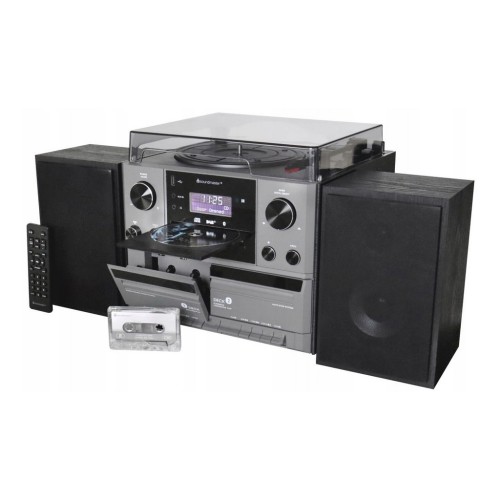 Wieża stereo gramofon Soundmaster odtwarzacz kaset tuner FM USB Bluetooth