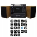 Wieża stereo gramofon Soundmaster odtwarzacz kaset tuner FM USB Bluetooth