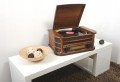 Gramofon Retro kaseta radio odtwarzacz CD HYUNDAI AUX zgrywanie na USB RIP