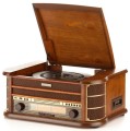 Gramofon Retro kaseta radio odtwarzacz CD HYUNDAI AUX zgrywanie na USB RIP