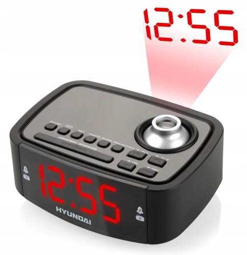 Zegar radiobudzik projektor LED rzutnik czasu HYUNDAI