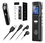 Dyktafon cyfrowy kieszonkowy pamięć 8 GB MIKROFON STEREO słuchawki