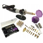 WYPALARKA do drewna PIROGRAF do skóry LUTOWNICA reg temperatury DUŻY zestaw