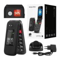 Telefon dla seniora SOS duże klawisze GSM SD 2x karta SIM radio latarka