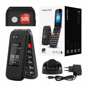 Telefon dla seniora SOS duże klawisze GSM SD 2x karta SIM radio latarka
