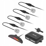 Czujniki Parkowania Srebrne 4 sztuki Wyświetlacz