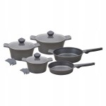 Garnki Fresco 12ele powłoka granitowa indukcja gaz