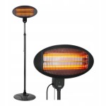 Promiennik tarasowy na stojaku elektryczny grzejnik ciepła IPX4 3 tryby