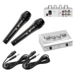 Mikrofon do KARAOKE MIKSER AUDIO z efektami ECHO 2 mikrofony w zestawie