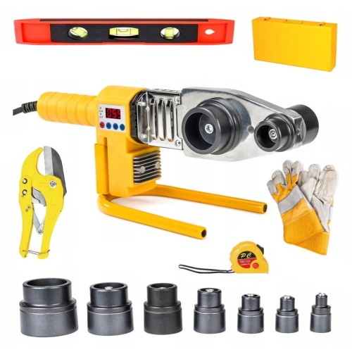 Zgrzewarka do rur PCV PP 2800W 7 matryc 16 - 63mm polifuzyjna