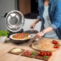 Piec do pizzy kamień średnica 32 cm 400 st.c mocny 1200W 2 łopatki