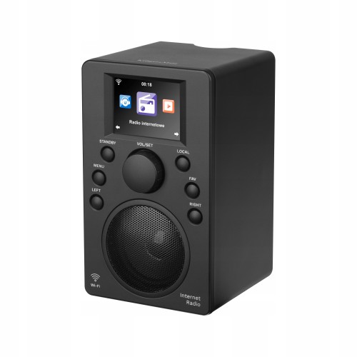 Radio internetowe Kruger&Matz Bluetooth 5.0 wyświetlacz 2,4" WiFi budzik
