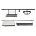 Reling kuchenny czarny długość 78 cm zestaw 16 części