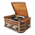 Gramofon Retro kaseta radio odtwarzacz CD HYUNDAI AUX zgrywanie na USB RIP