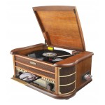 Gramofon Retro kaseta radio odtwarzacz CD HYUNDAI AUX zgrywanie na USB RIP