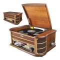 Gramofon Retro kaseta radio odtwarzacz CD HYUNDAI AUX zgrywanie na USB RIP