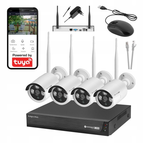Kamery bezprzewodowe WiFi rejestrator do kamer monitoring aplikacja Tuya
