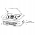 Gramofon Retro Kaseta CD USB Bluetooth Radio DAB+