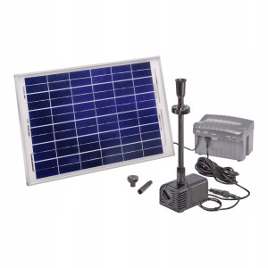 Fontanna do oczka wodnego pompa solarna akumulator
