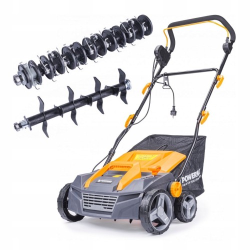 Aerator wertykulator do trawy elektryczny 3w1 38cm mocny 2550W kosz 45L