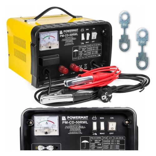 Prostownik z rozruchem do akumulatorów 200A rozruch 12/24V