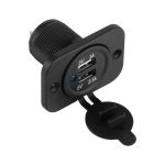 Ładowarka samochodowa do montażu 2xUSB 3,1A