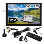 Telewizor turystyczny mobilny TV 16 cali USB HDMI DVBT2 HEVC H265 230V 12V