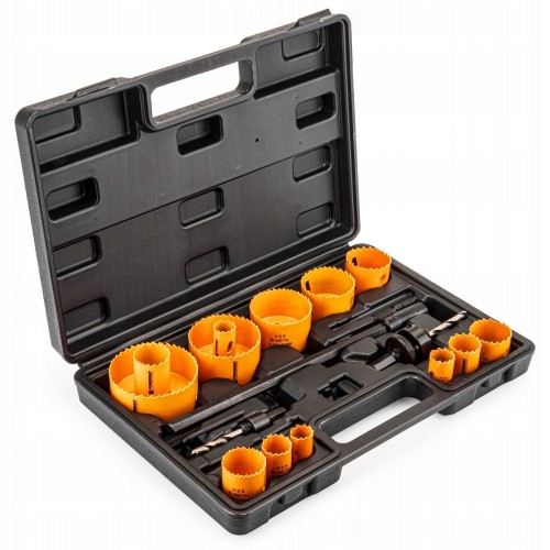 Otwornice do metalu drewna bimetal otwornica zestaw otwornic 17 elementów