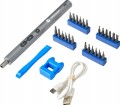 Wkrętak akumulatorowy zestaw wkrętarka precyzyjna 3.7V bity magnetyzer