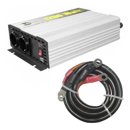 Przetwornica napięcia samochodowa inwerter 12V 230V 1200W mocna 2400W USB