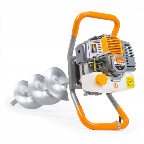 Wiertnica spalinowa 6KM 150 obr/min mocna glebowa 3x wiertło