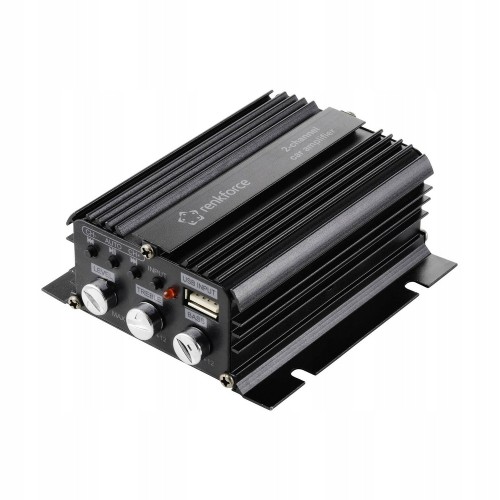 Wzmacniacz samochodowy Bluetooth USB Renkforce 2 kanaowy 100W