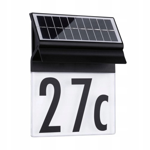 Numer domu podświetlany lampa solarna LED IP44