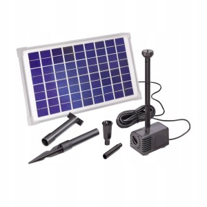 Fontanna do oczka wodnego pompa solarna 600 l/h