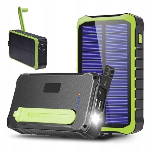 Powerbank solarny 10000 mAh ładowarka na dynamo na korbkę