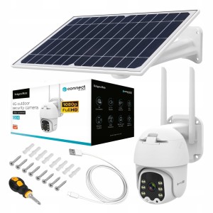 Kamera solarna 4G zewnętrzna Tuya mikrofon głośnik alarm