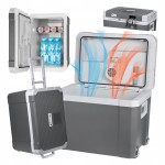 Lodówka turystyczna 35L 12V 230V walizka Teesa funkcja grzania kółka uchwyt