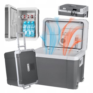 Lodówka turystyczna 35L 12V 230V walizka Teesa funkcja grzania kółka uchwyt