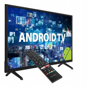 Telewizor smart tv Android 24 cale HD WiFi DVB-T2 HEVC aplikacje Netflix
