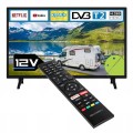Telewizor smart tv Android 24 cale HD WiFi DVB-T2 HEVC Netflix 230V i 12V