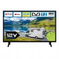 Telewizor smart tv Android 24 cale HD WiFi DVB-T2 HEVC Netflix 230V i 12V