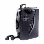 Odtwarzacz kaset przenośny walkman wbudowane radio FM słuchawki