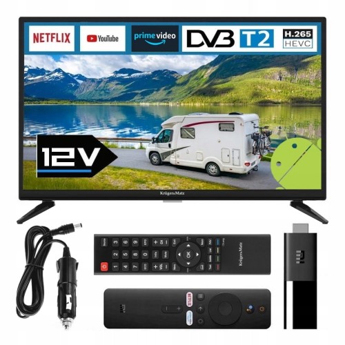 Telewizor do KAMPERA 12V 24 cale SMART ANDROID TV WiFi BT USB HDMI