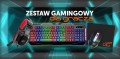 Zestaw komputerowy klawiatura gamingowa 4w1 myszka podkładka słuchawki RGB