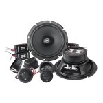 Głośniki samochodowe Excursion 165mm zestaw 2drożny zwrotnice TWEETERY 200W