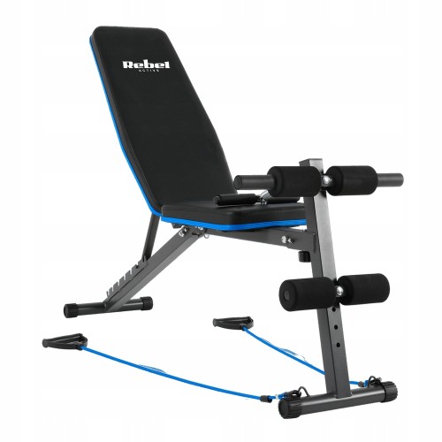 Ławka treningowa ławeczka skośna z blokadą nóg i gumami Active do 170kg