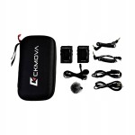 Mikrofon bezprzewodowy dwukanałowy krawatowy wbudowany akumulator 2.4 GHz