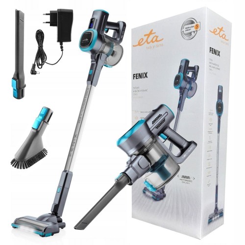Odkurzacz akumulatorowy pionowy cyklonowy 2w1 Eta Fenix Blue Led 25.2V