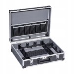 Walizka narzędziowa ALUMINIOWA usztywniona organizer zamek WZMOCNIONA
