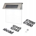 Podświetlany numer domu lampa solarna LED czujnik zmierzchu IP44 nierdzewna